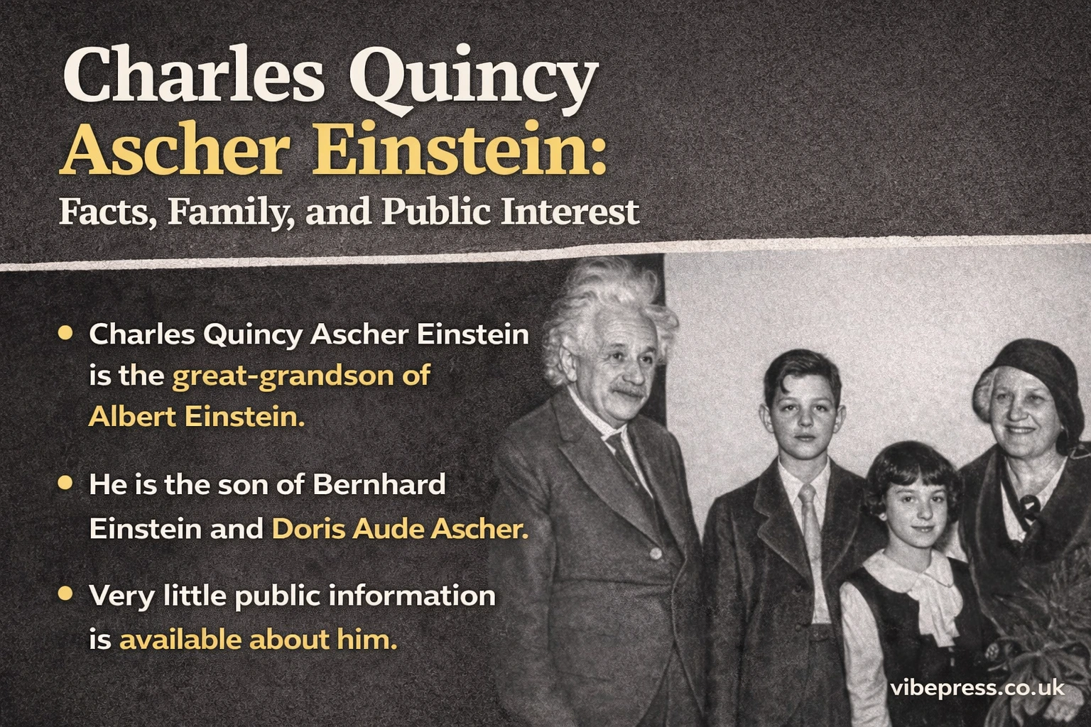 Charles Quincy Ascher Einstein Facts, Family, and Public Interest